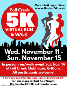 Fall Creek Risher Virtual 5K Fun Run - Fall Creek