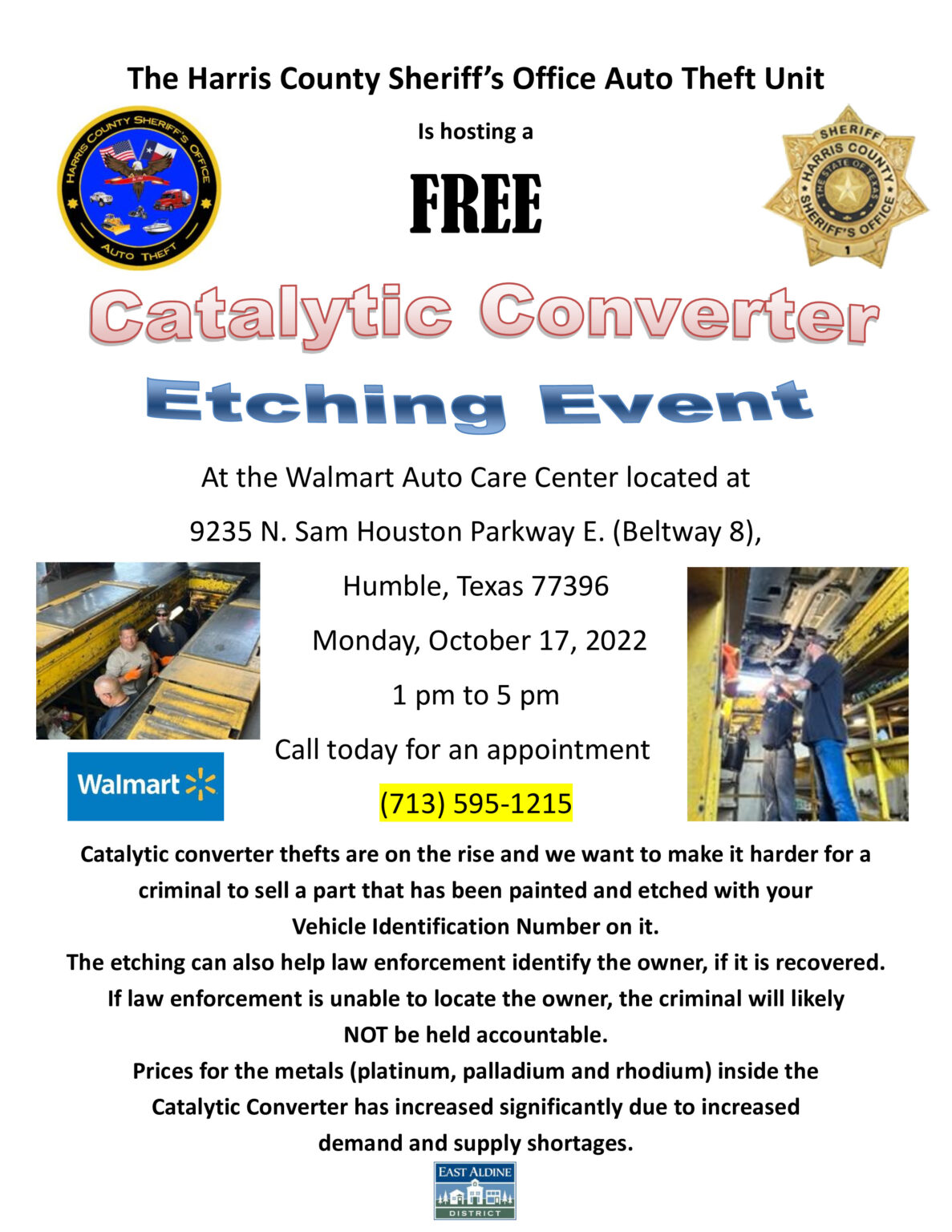 Catalytic Converter Etching Event Fall Creek